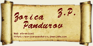 Zorica Pandurov vizit kartica